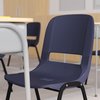 Flash Furniture 661 lb. Capacity Navy Stack Chair w/ Black Frame RUT-16-PDR-NAVY-GG